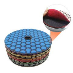 7PC 50/100/200/400/800/1500/3000# 4″ Dry Diamond Polishing Pad Sharpness A6W3