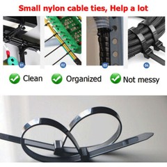 100 BLACK NYLON CABLE ZIP TIES Heavy Duty UV Resistant 4 6 8 10 12 15 18 24 & 36