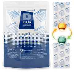 500 gram X 10 PK “Dry & Dry” Food Grade Orange Indicating Silica Gel Packets