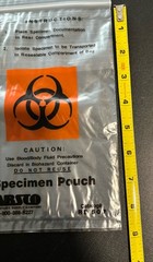 Biohazard Specimen Pouch Clear Polyethylene Zip Lock 100 Count 6 x 9 in RD 507