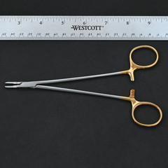 Aesculap BM045R Durogrip TC Ryder Needle Holder 6 7/8 in Serrated Jaw