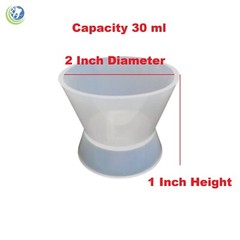 4 X DENTAL LAB FLEXIBLE SILICONE DAPPEN DISH MIXING BOWL CUP 30ml
