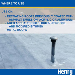 Henry 555 Fibered Aluminum Reflective Roof Coating 4.75 gal