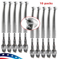 1-10 KaV Style Dental Fiber Optic High Speed Handpiece 6Hole LED Coupler /Rotor