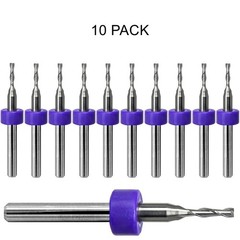 1/16″ 1.60mm Carbide CNC End Mill 2 Flute Square End 1/8 Shank 10 Pc Kyocera