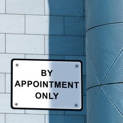 Aluminum Horizontal Metal Sign By Appointment Only Weatherproof Street Signage