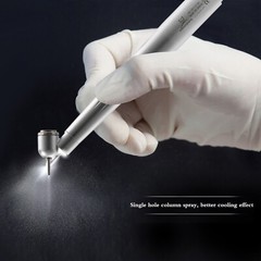 Dental 45° Angle Degree LED Light push button head optic fiber handpiece 2H USA