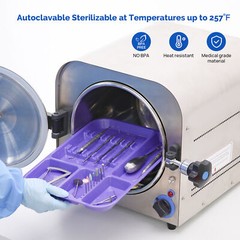 Dental Separate Autoclavable 135°C Divided Tray Plastic Set Up Trays 5 Color