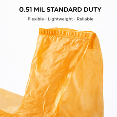 Orange Plastic T-Shirt Grocery Bags 1/6 Large 21 x 6.5 x 11.5 in 0.51 Mil