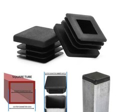 10PCS 1″ Inch Square Plastic End Cap Tubing Hole Post Plug 1 inch 1×1 Post Tube