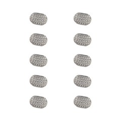 10Pcs/Pack Dental Orthodontic Lingual Buttons Bondable Elliptical Mesh Base