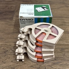 Vintage Box of Dymo Embossing Tape 1/4” x 36’ Orange 1967 For Desk Tapewriters