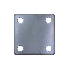 FLAT SQUARE STEEL BASE PLATES WITH 4 HOLES | 3×3 4×4 5×5 6×6 8×8 | QTY Discounts