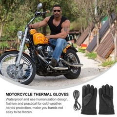 1Pair Winter Riding Heated Gloves Touch Screen Electric Gloves for Motorcycles