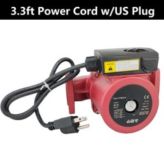 3 Speed 1/8HP Circulating Pump Use w/Outdoor Furnaces,Hot water heat,Solar,115V
