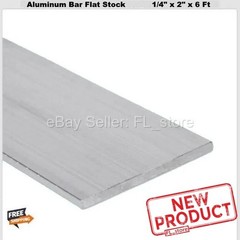 Aluminum Bar Flat Stock 1/4″ x 2″ Wide x 6 Feet Long Unpolished Finish Alloy