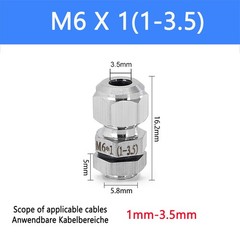 Stainless Steel Waterproof Cable Gland IP68 Waterproof Cable Gland M8-M88