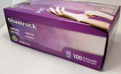 Shamrock Latex Hand Gloves Disposable Gloves Powder Free – 1 box of 100 gloves