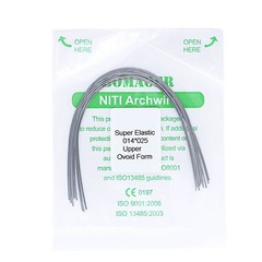 100×Dental Orthodontic Super Elastic Ni-Ti Arch Rectangular Wire Oval 14×25Upper