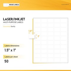 2,000 Sheets – 100000 Labels 1.5″ x 1″ Fast Peel White Multipurpose Labels 50-UP