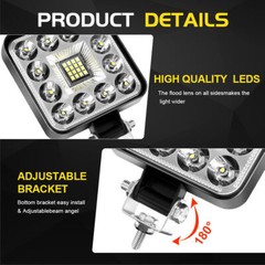 4PCS LED Work Lights for Caterpillar John Steers Excavator Forklift Loader Grane
