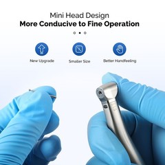 Pieza de mano dental eléctrico led 1:5 contra-ángulo mini cabeza 4 spray USA