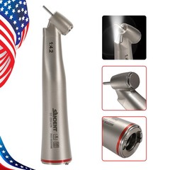 Dental LED Handpiece 1:4.2 Contra Angle 45° LED Fiber Optic Turbine Inner UPS