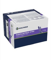 Halyard PURPLE NITRILE-XTRA Sterile Exam Gloves LARGE Box of 100 #14262