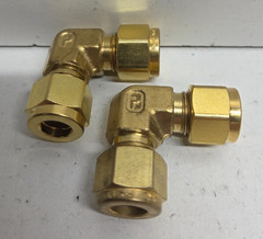 LOT OF 2 NEW NO BOX! PARKER 3/8″ TUBE OD BRASS UNION ELBOWS 6-6 EBZ-B