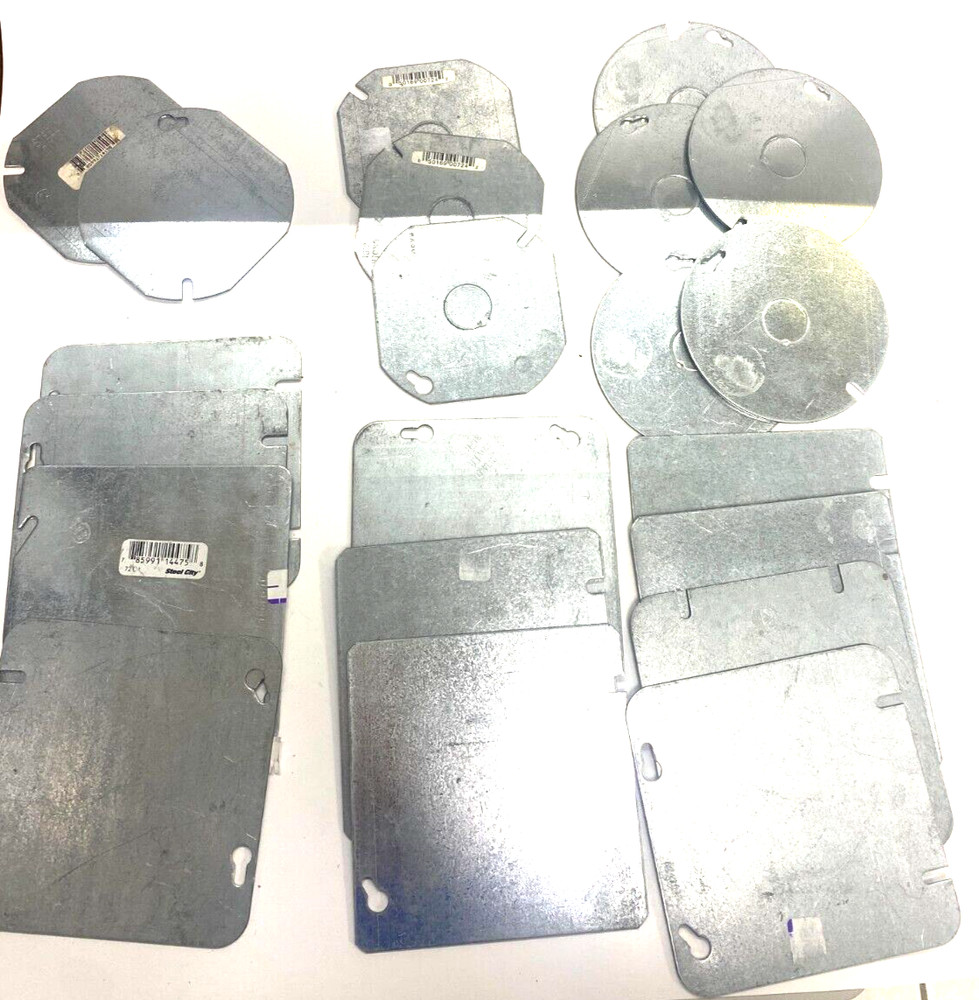 BACKING TO ELECTRICAL BOXES VARIOUS SIZES LOT OF 21* SIZES IN DESCRIPTION