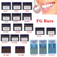 Dental Carbide Burs FG1/2/3/4/5/6/7/8 Round for High Speed Handpiece 10 -100Pcs
