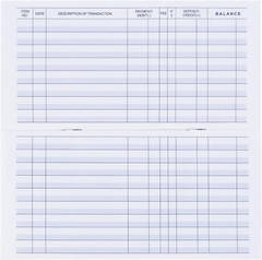 20 Pack Checkbook Register, Check Registers for Personal, Blank Ledger Transacti