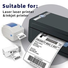 4×6 Fanfold Direct Thermal Shipping Labels for Zebra & Rollo Printers