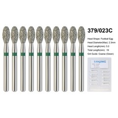 Dental Diamond Football Bur FG 368/023C 379/023 Egg Shape Coarse Fine High Speed