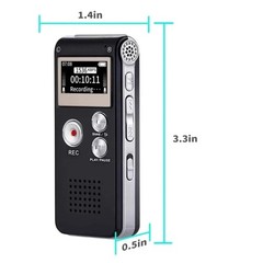Portable Digital Voice Recorder MP3 WAV Playback USB Rechargeable Recorder
