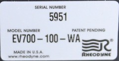 Rheodyne EV700-100-WA Automated Switching Valve for Chromatography (3367647)