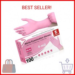 Schneider Nitrile Exam Gloves, 4-mil Medical Gloves Disposable Latex Free, Powde