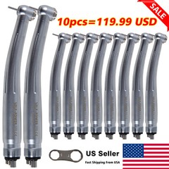 10 packs USA Dental High Speed Handpiece Push Standard Head 4Holes Turbine