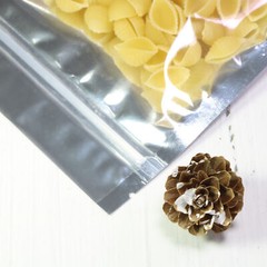 100 Silver/Clear 4.7×7.8″ Stand Up Food Storage Candy Packaging Stand Strong Bag