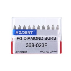 AZDENT fresas dentales de diamante FG futbol grano fino #368-023F 10pcs/kit
