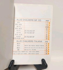 1967 Berco Allis-Chalmers Replacement Parts for Crawler Tractors Manual