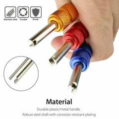4PCS Dual Schrader Valve Core Remover Tool A/C HVAC Air Conditioning Tire Repair