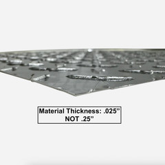 4′ x 8′ Aluminum Diamond Plate Sheet .025” Thick Embossed, Polished