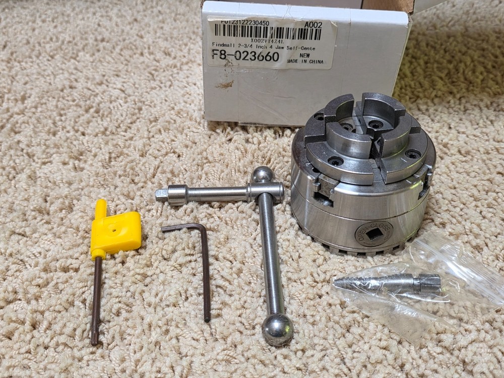 Findmall 4 Jaw 2-3/4″ Self Centering Lathe Chuck VGC
