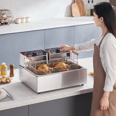 VEVOR Commercial Electric Deep Fryer Countertop Deep Fryer 3000W 18Qt / 17L