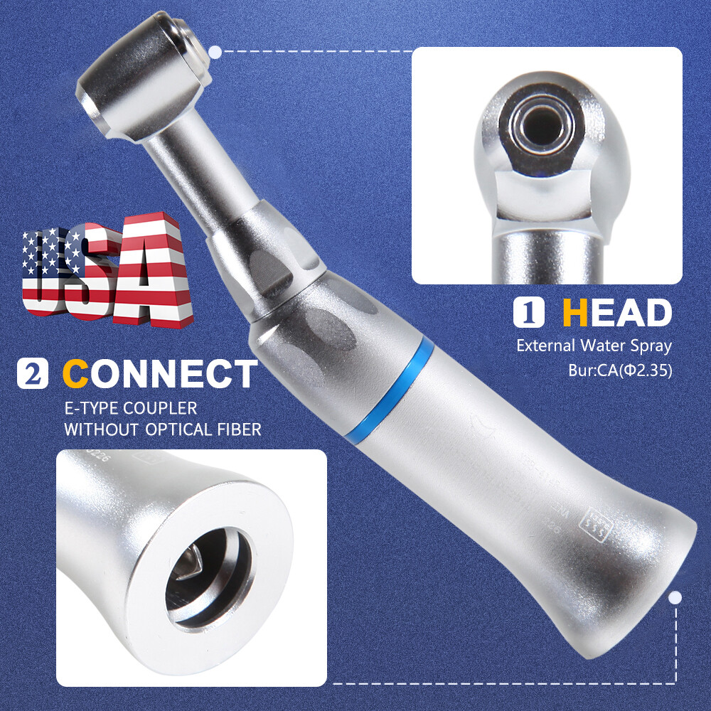 Dental Low Speed Contra Angle Straight Motor Fiber Optic LED Handpiece 2/4-H UDM