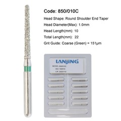 Dental Burs Diamond Round End Taper Surgical Long Ball Barrel FG for High Speed