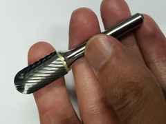 SC5S Cylindrical Radius 1/2″ Carbide Burr Bur Tool Die Grinder Bit 1/4″ Shank