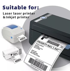 4″x6″ Fanfold Direct Thermal Shipping Labels for Zebra and Rollo 500 PCS