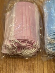 Lot of Disposable Masks Blue Pink Purple Face Masks Medical Earloop